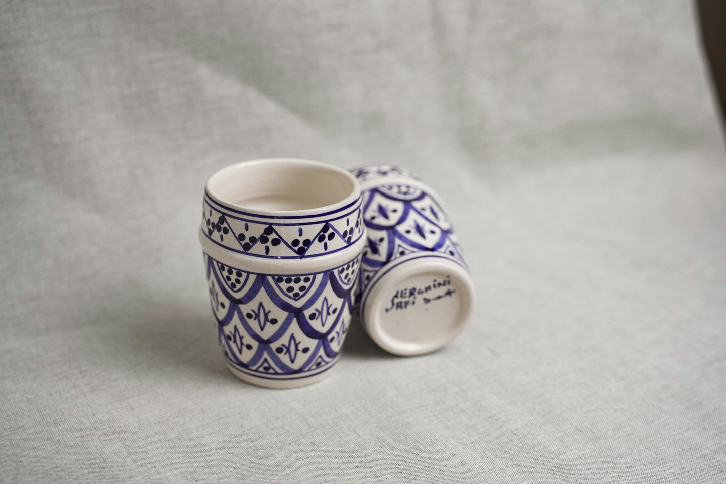 Verre Beldi en céramique – Motif traditionnel