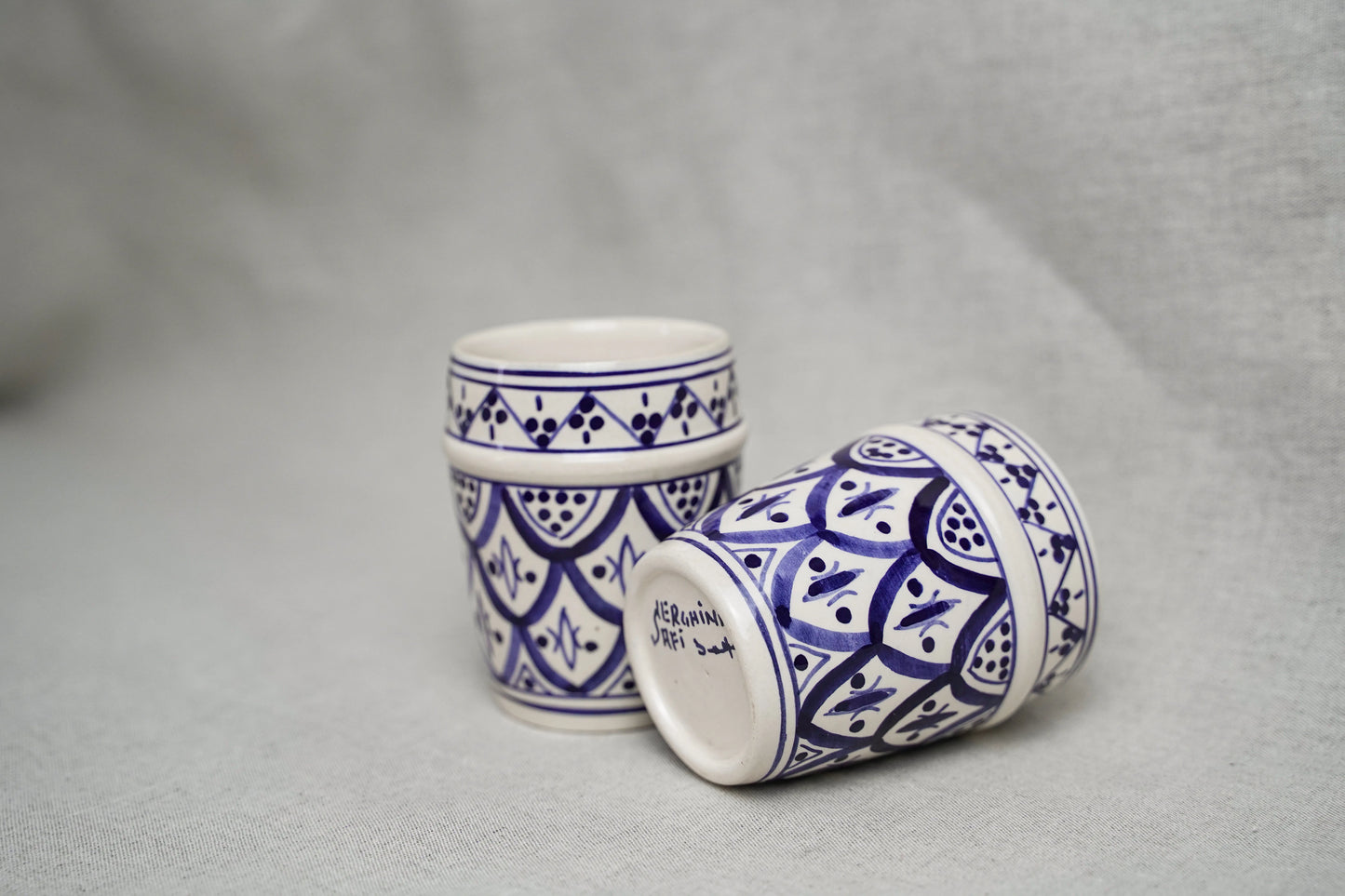 Verre Beldi en céramique – Motif traditionnel