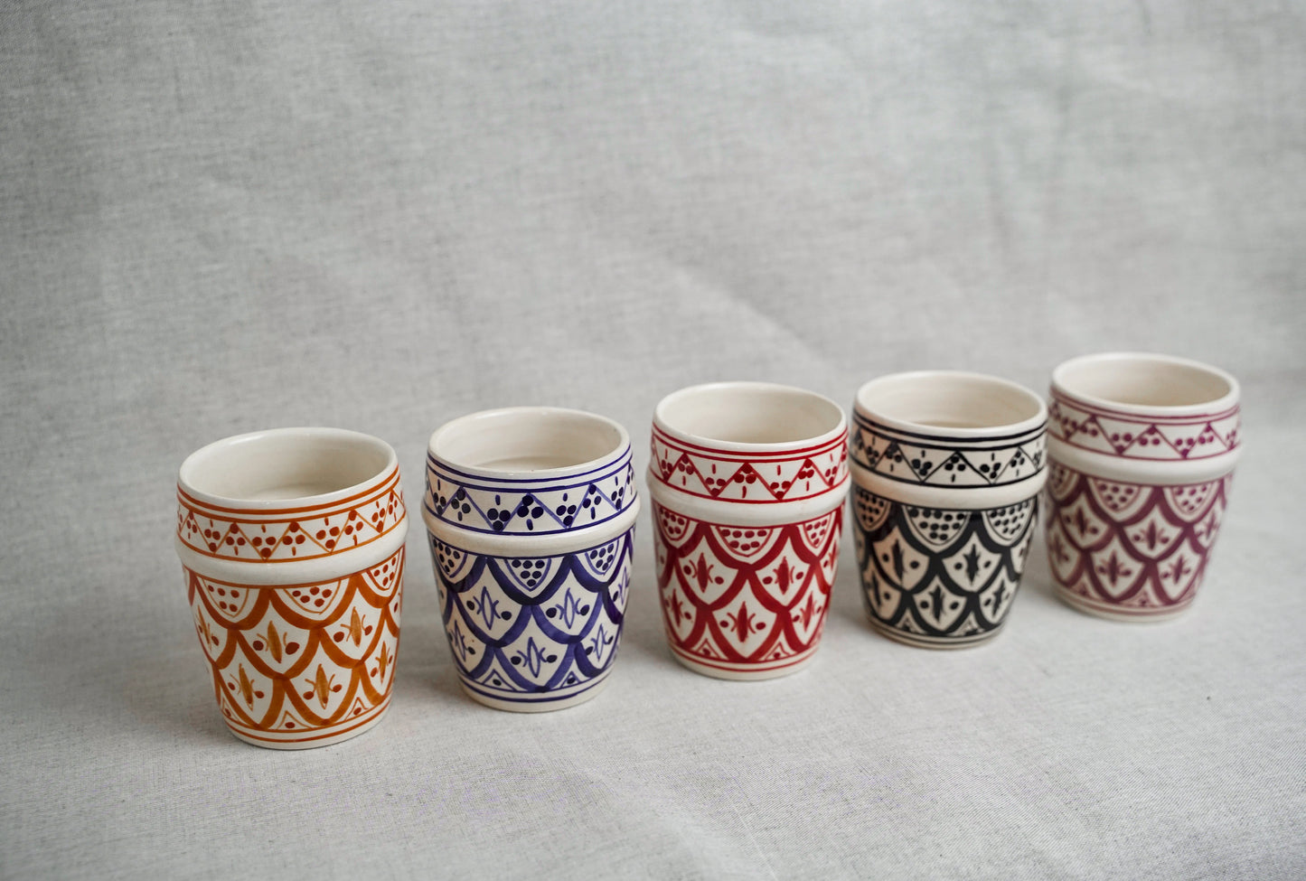 Verre Beldi en céramique – Motif traditionnel