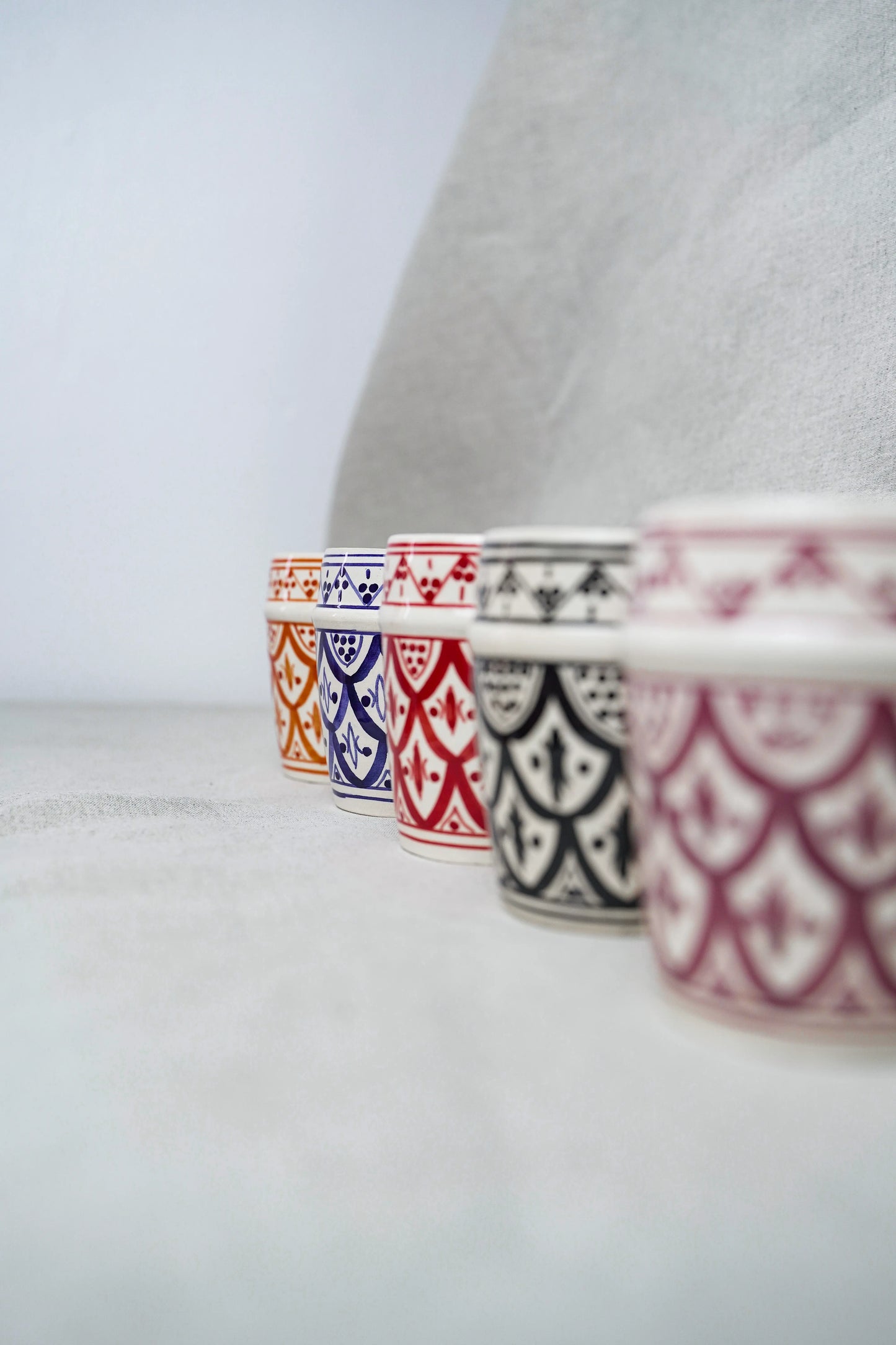 Verre Beldi en céramique – Motif traditionnel