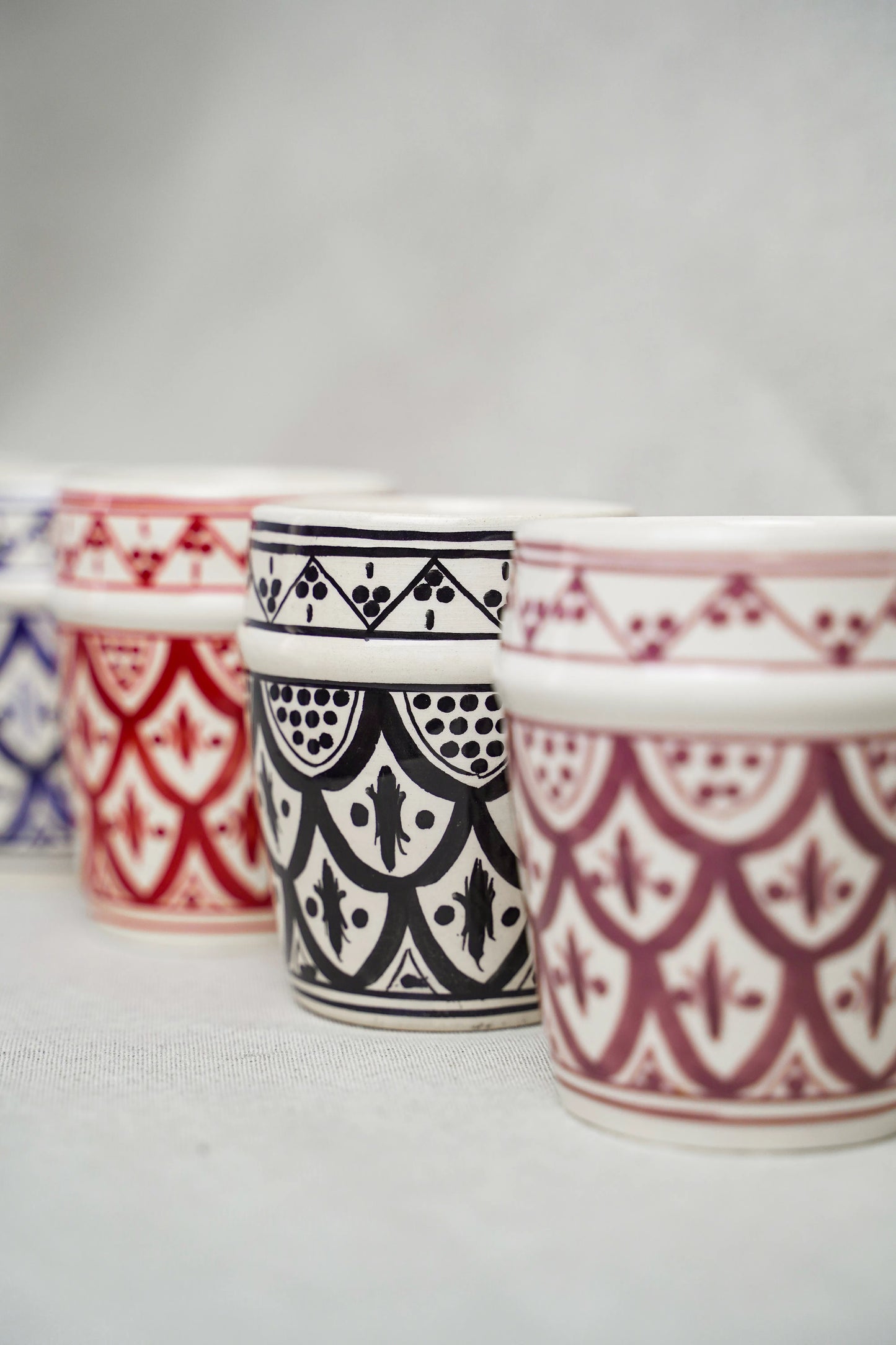 Verre Beldi en céramique – Motif traditionnel