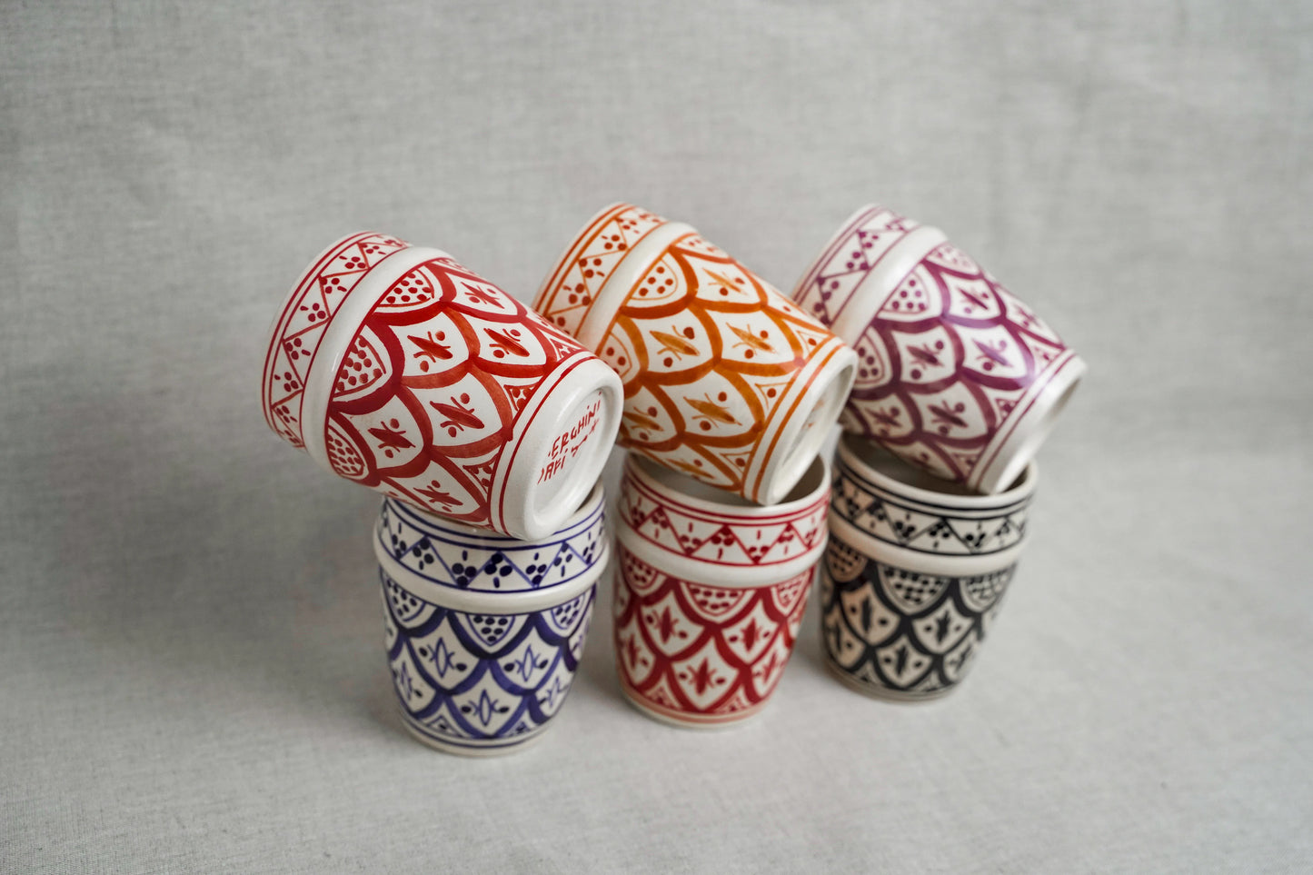 Verre Beldi en céramique – Motif traditionnel