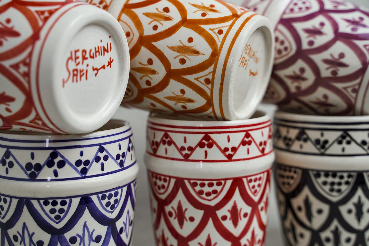 Verre Beldi en céramique – Motif traditionnel
