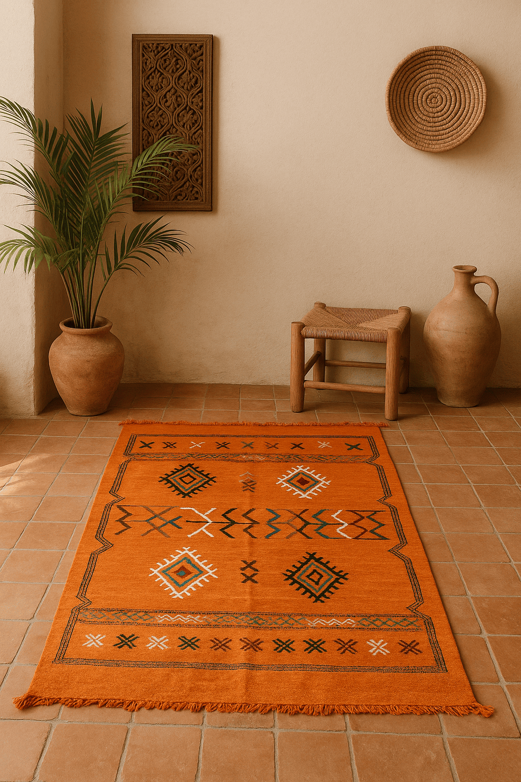 Tapis Orange Braïa - 154 x 95 cm