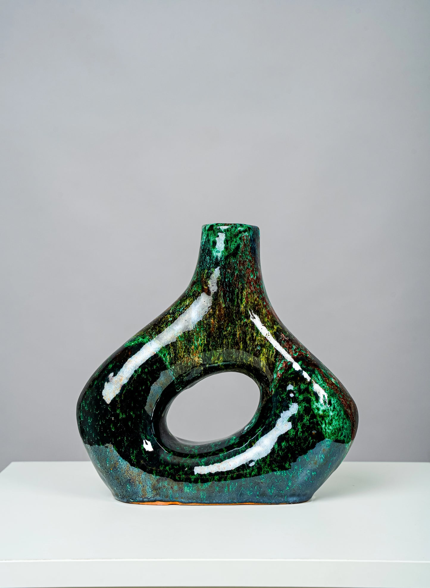 Vase en céramique vert Tamegroute