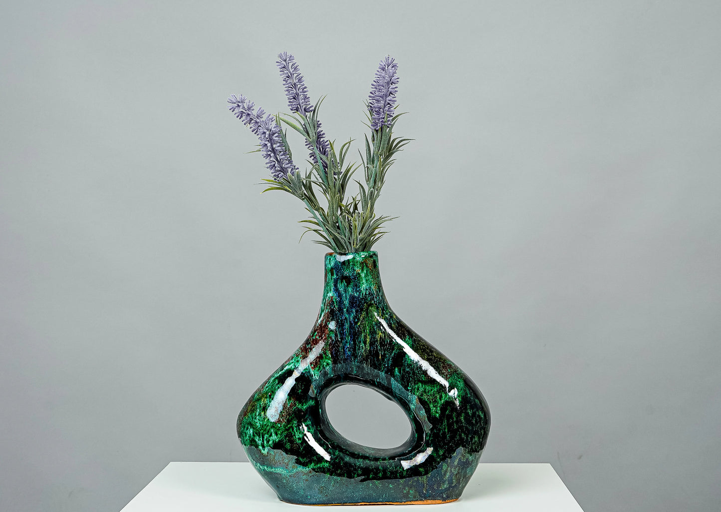 Vase en céramique vert Tamegroute