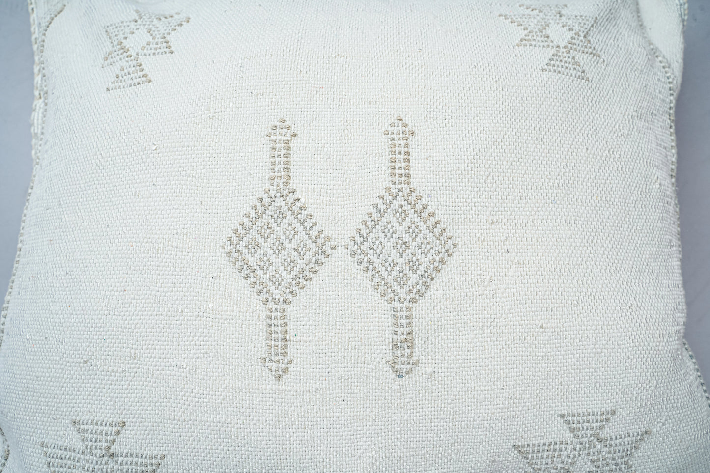 Coussin blanc en soie de cactus