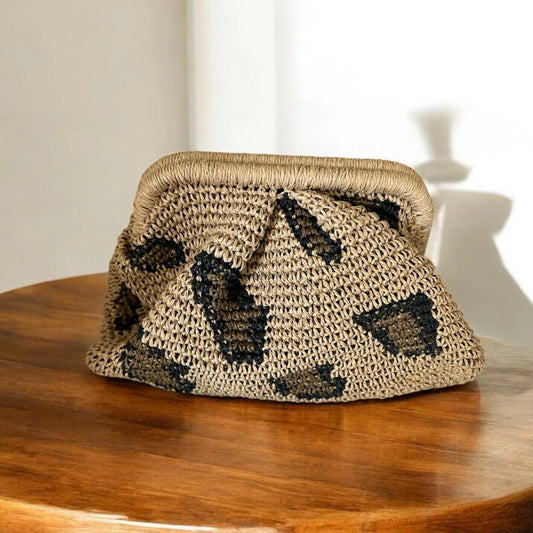 Pochette crochetée Léopard